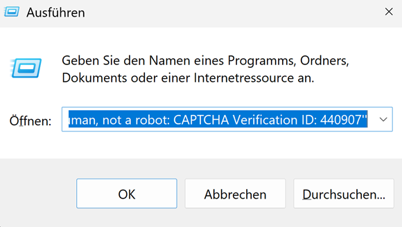 Captcha Windows R Fake CAPTCHA – Mit Tastenkürzel zur Schadsoftware - CyberAware.at Blog